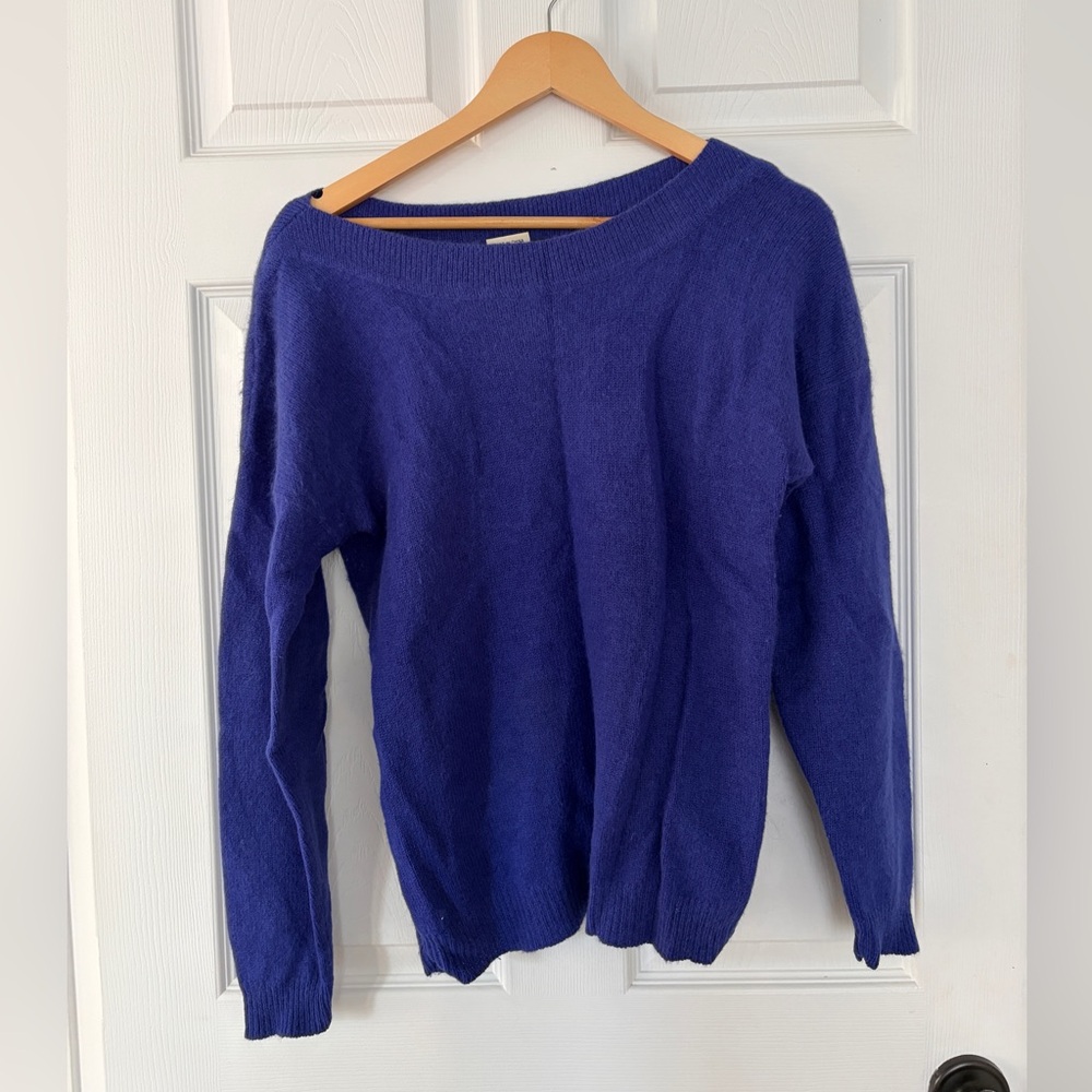 Vintage Cobalt Blue Lambswool/Angora Sweater
